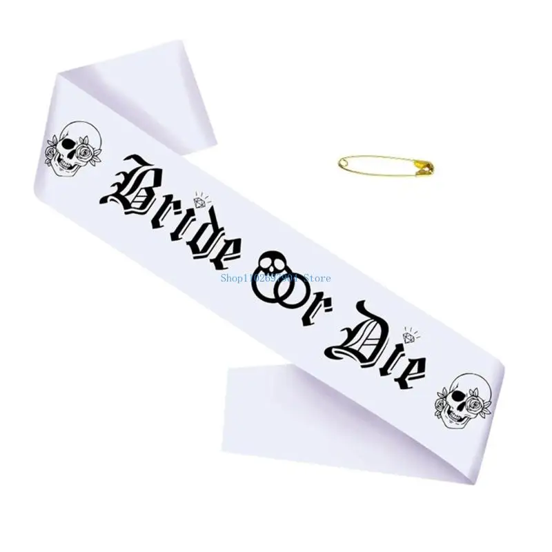N7YF Bride or Die-Schärpe, Bride or Die-Bachelorette-Party-Dekoration, Till Death Do Us-Partyschärpe für Brautparty, Hochzeit