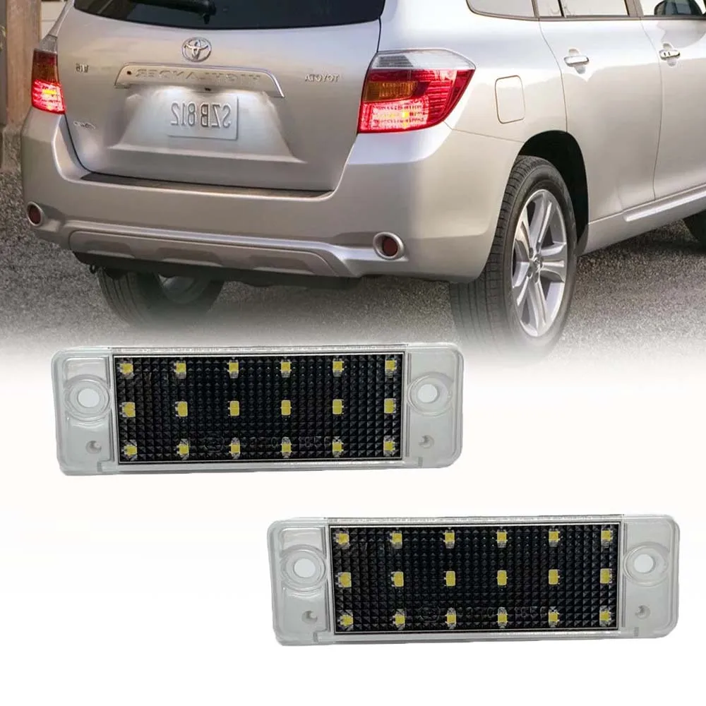 

Canbus White Parking Tag Lamps For Toyota Highlander 2001-2007 For Highlander Hybrid 2006-2007 Led License Number Plate Lights