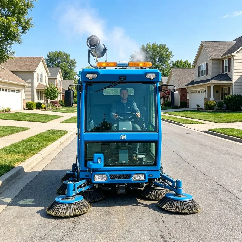 Electric Ride on Floor Sweeping Machine Customized Enclosed Cabin Industrial Road Dust Collector Commercial Cleaner