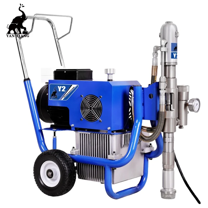 Y2 electric hydraulic airless wall putty spraying machine for spraying latex paint and putty airless sprayer