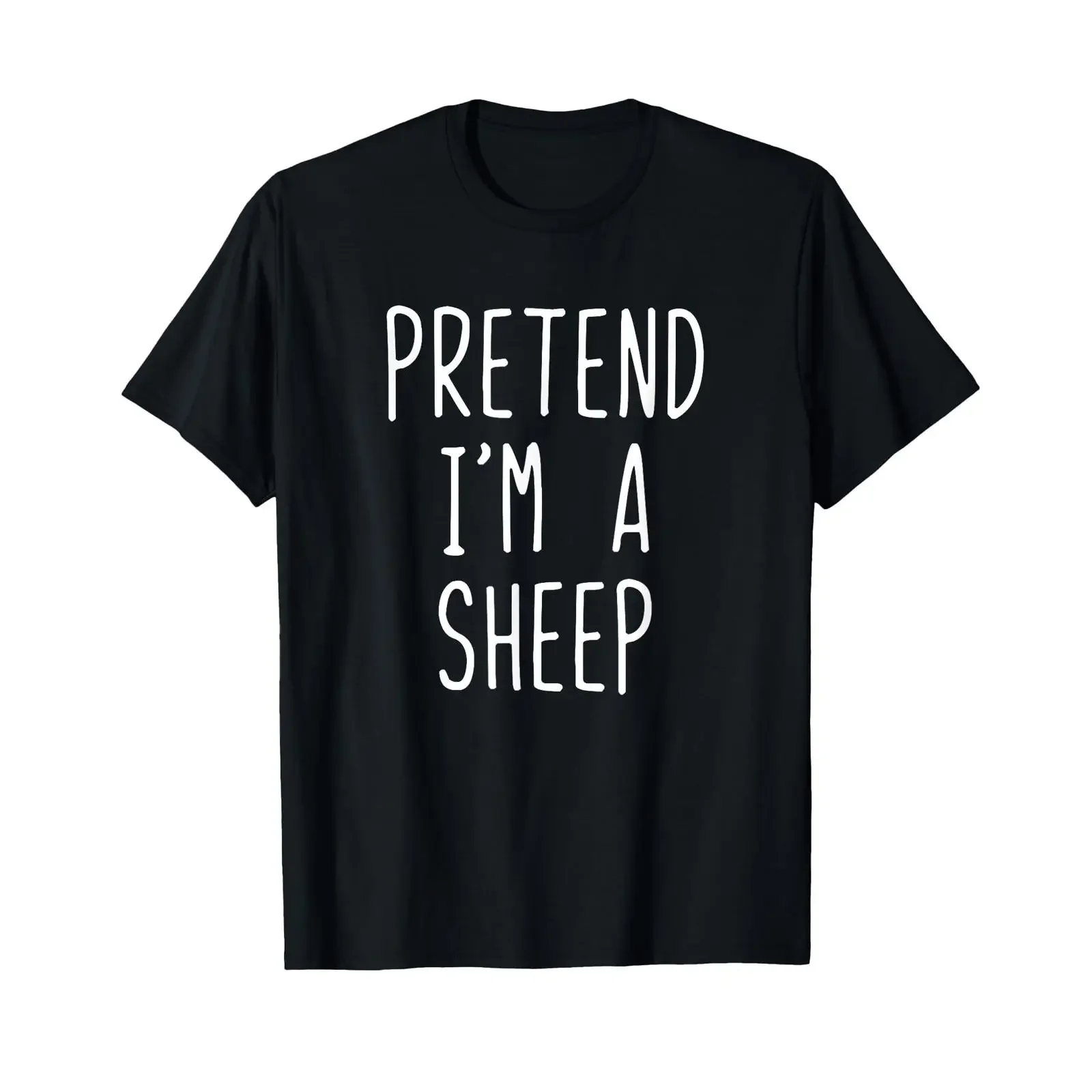 Pretend I'm A Sheep Costume Halloween Funny Lazy Adult Kids T Shirt vintage Washed Breathable homme Stylish Casual Versatile