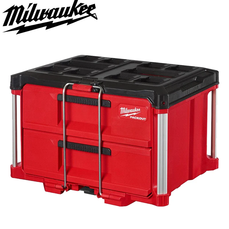 

Milwaukee 48-22-8442 Packout 2 Drawer Durable Large Tool Box With 50lbs Capacity-