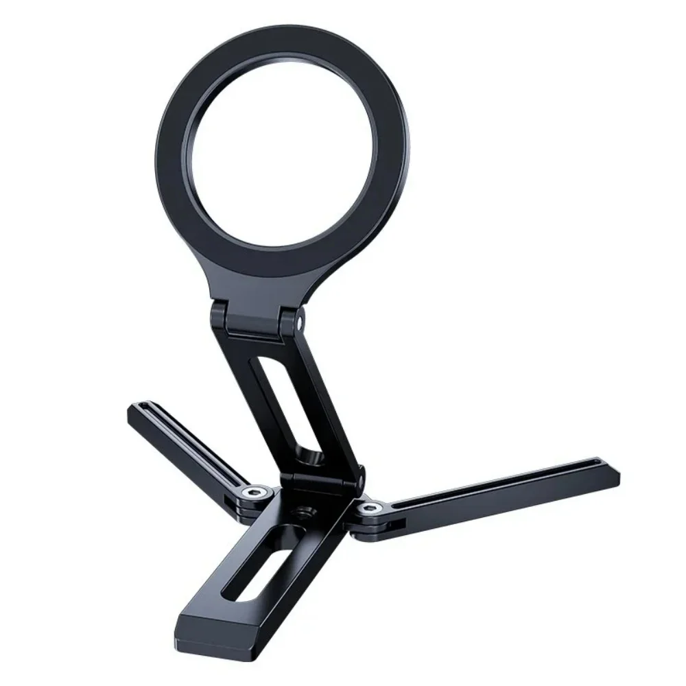 

For Magsafe Phone Holder Magnetic Tripod for Phone Vlog Foldable Desktop Mount for Travel Folding Aluminum Alloy Holder