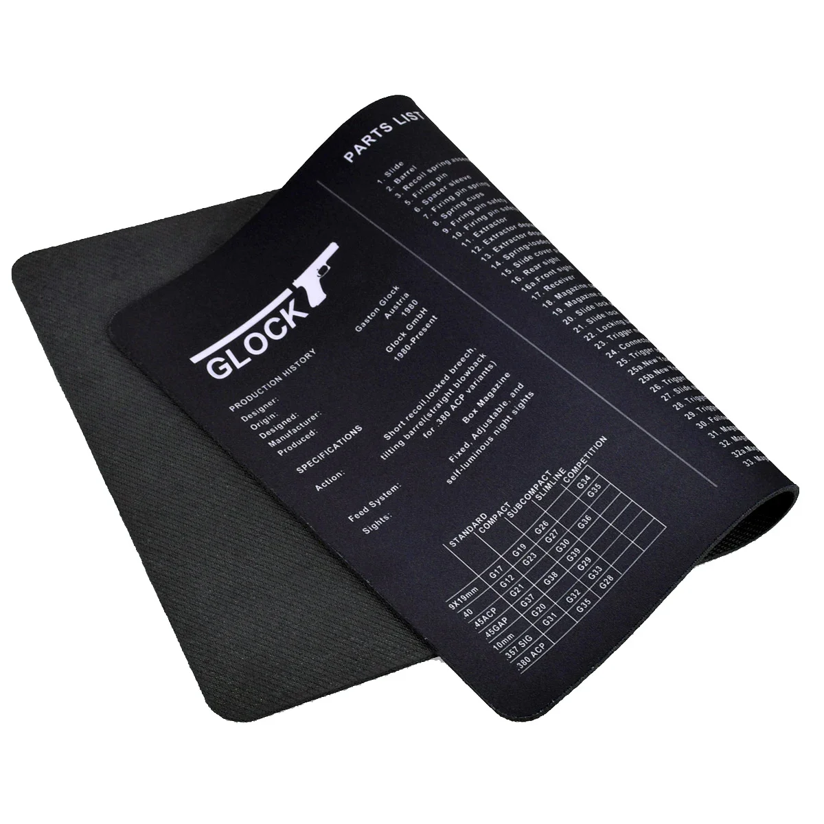 Tactical Gun Cleaning Rubber Mat PX4 SIG Sauer P229 P365 P226 1911 XD Glock Gen4 Gen5 G43 HK USP CZ75 M92 Ruger Mouse Pad