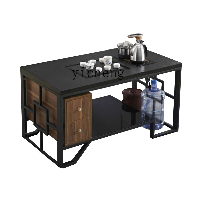 Tqh Firestone Kung Fu Tea Table Automatic Water Feeding Integrated Tea Set Suit Office Tea Making