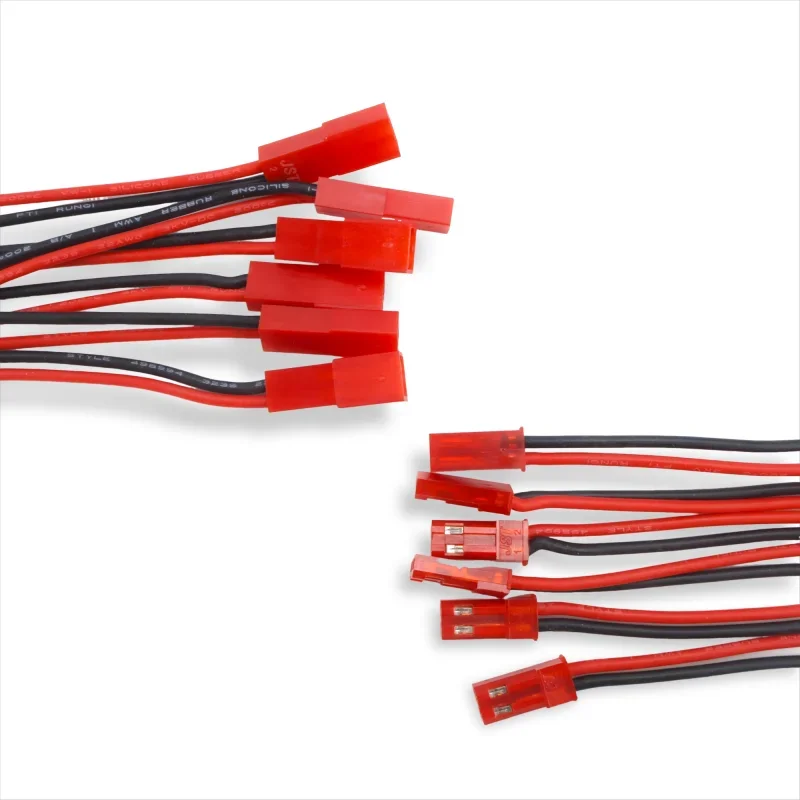 High-end22AWG JST Plug Connector SYP 2Pin Male Female Plug with 10cm Soft Silicone Cable Wire for LED Lamp Strip RC Toys Battery