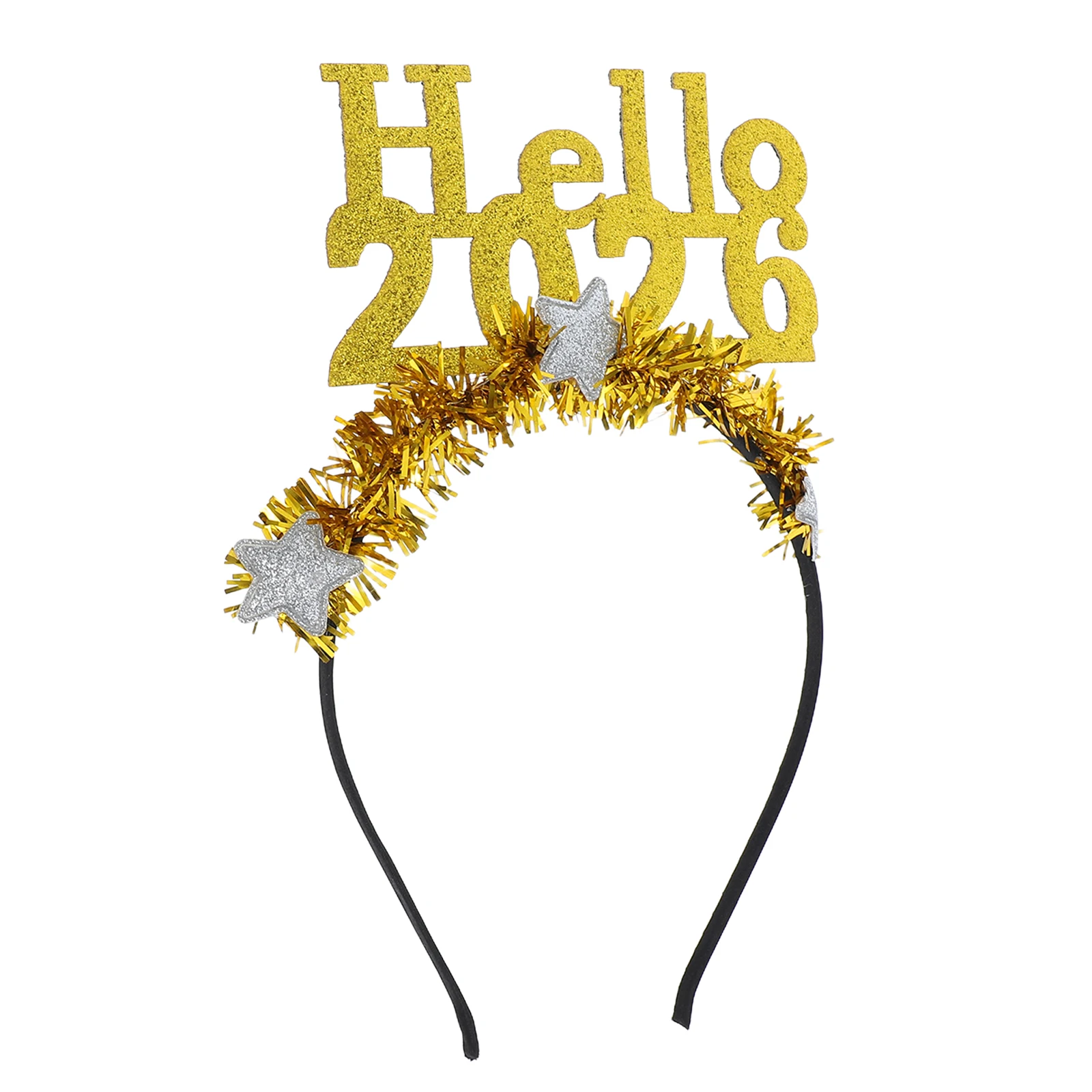 

2026 Headband Glitter Hair Accessories Party Photo Prop New Year Eve Hoop Durable Lightweight Festive Celebrations Holiday