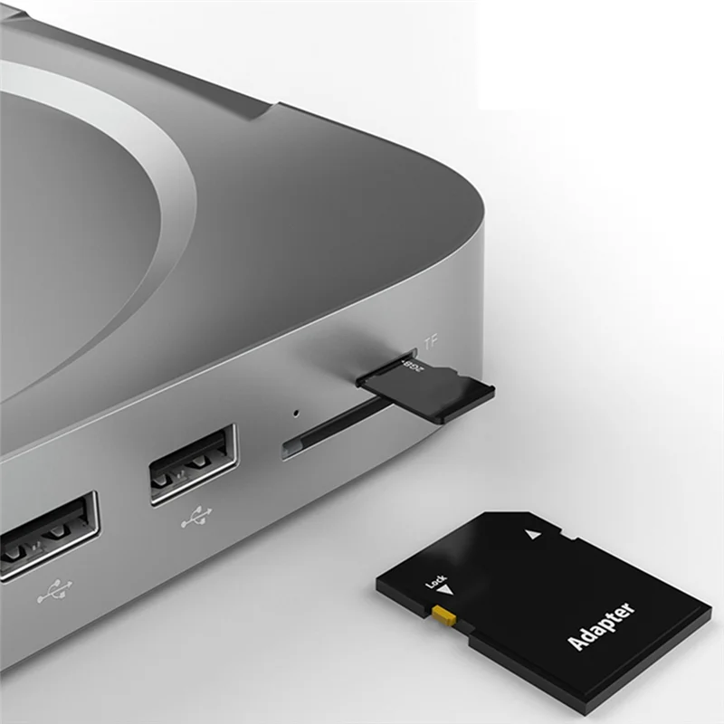 For  Computer Mac Mini Dock Docking Station Built-In Hard Drive Box Convenient Portable 13-In-1 Docking Station