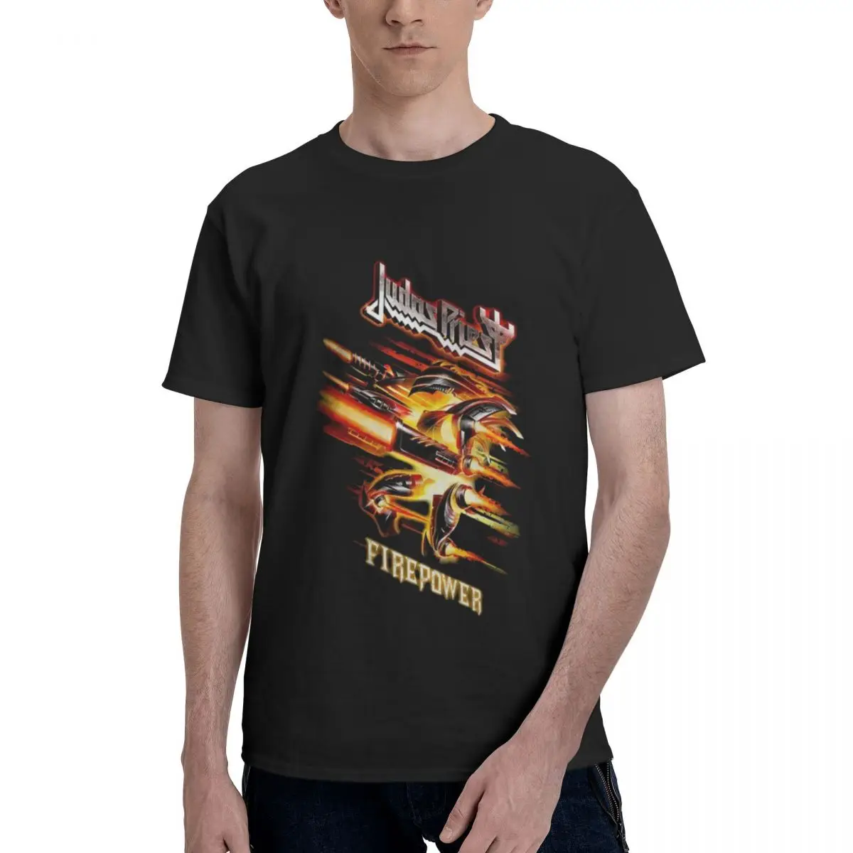 Judas Priest Summer y2k Men's Clothing Streetwear Vintage T Shirt 3D Printed Cotton Tops Camping Custom Male Short Tee Gifts