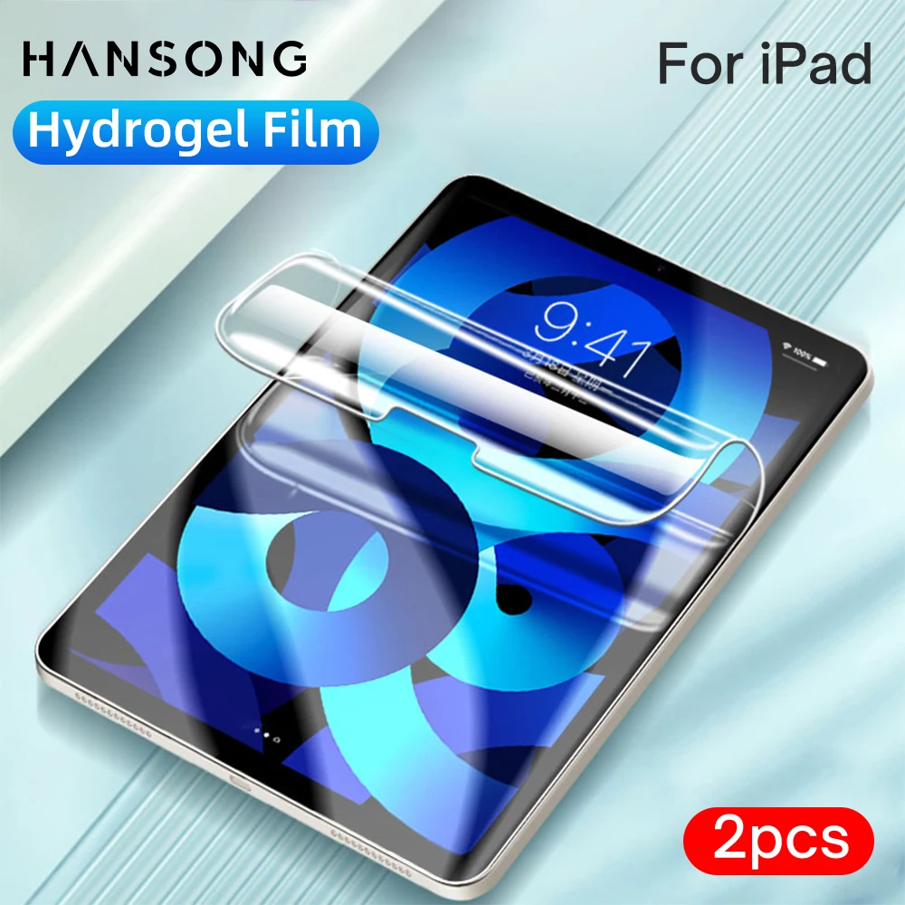 2Pcs Hydrogel Film Voor Ipad Air 5 10.9 2022 Ipad Pro 11 Air 4 Voor Ipad 10.2 9th 8th 10.5 9.7 Mini 6 4 5 Liquid Screen Protector