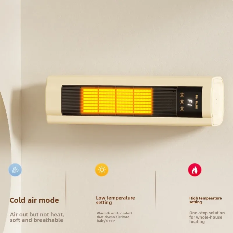 Multi-Functional PTC Heater Desktop Wall Mount Baseboard Fast Heating Energy Saving Remote Control Flame-Retardant Warm Air