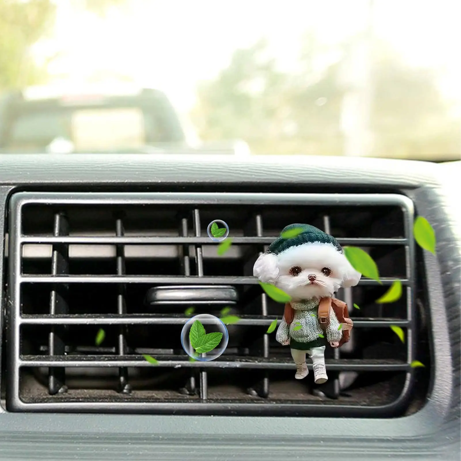

Car Air Freshener Vent Clip Cute Dog Scent Diffuser Auto Air Conditioner Perfume Clip for Truck Sedan Pickup SUV RV Dashboard