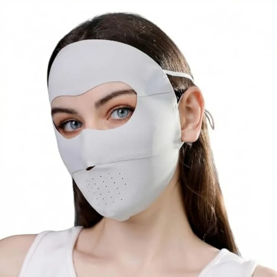 

Full-Face Sun Protection Mask Face Cover Summer Breathable UV Protection Outdoor Wear for Women