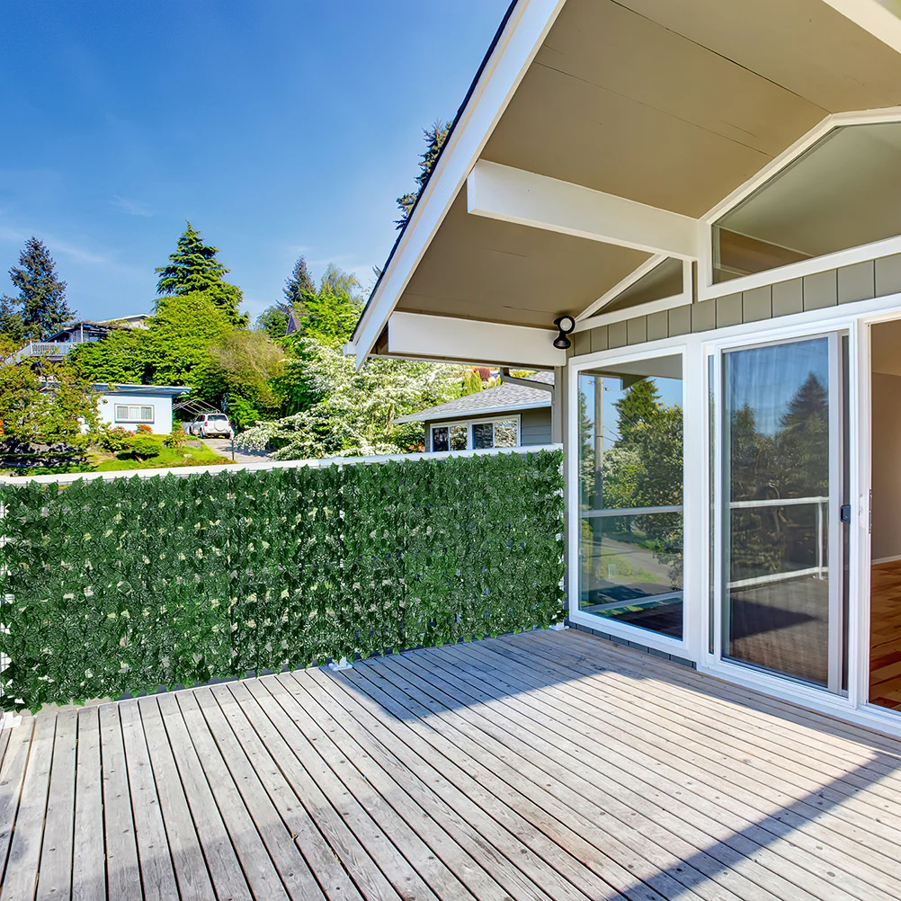 

Artificial Green Plant Wall Thickened Plastic Simulated Leaf Fence For Balcony Garden Decor Backyard Outdoor Privacy Screening