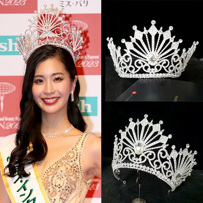 

Miss International Japan crown Crystal Bridal Headdress for Miss Pageant