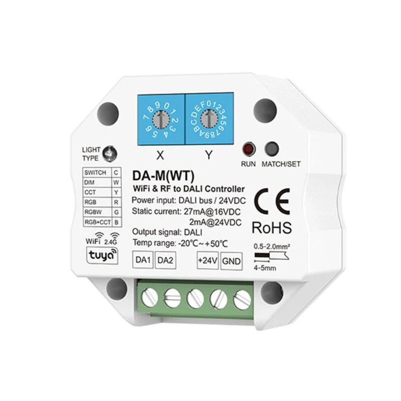 Skydance DALI Converter Dimmer Controller DA-M RF DA-M(WT) WiFi DA-M(WZ) Zigbee Smart Life Tuya Control DIM CCT RGB RGBW RGB+CCT