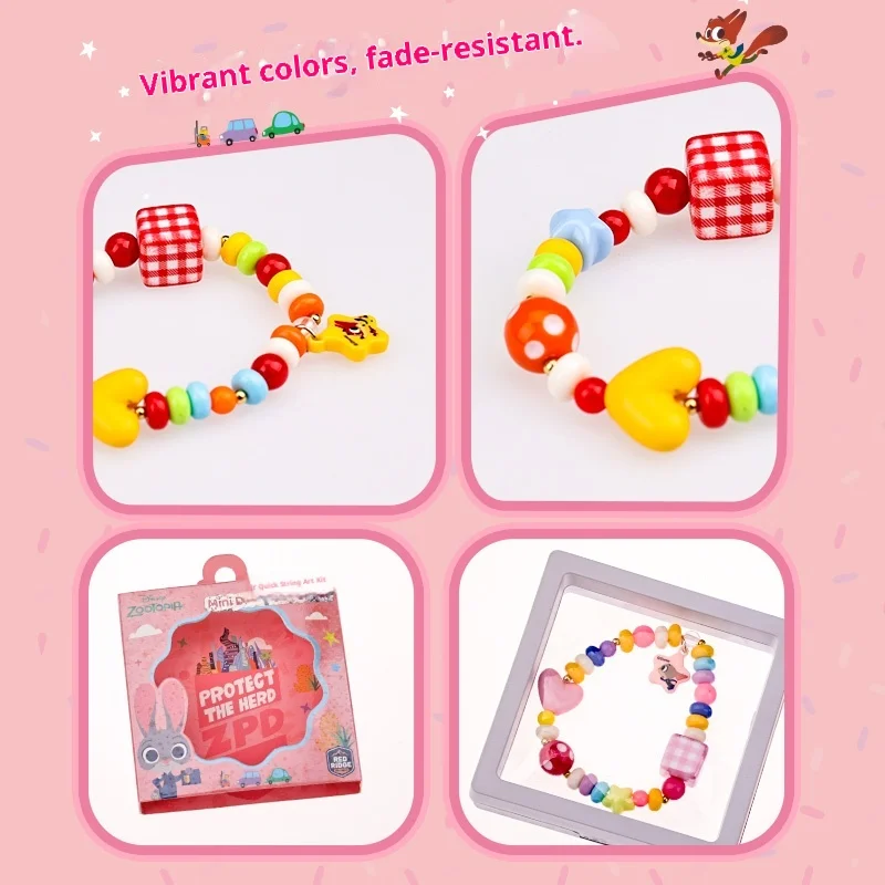 Disney Zootopia Kinder-Anziehspielzeug, Mini-Perlenmusik-Armbänder für Mädchen, Überraschungs-Geburtstagsgeschenke für Mädchen, Dekorationen