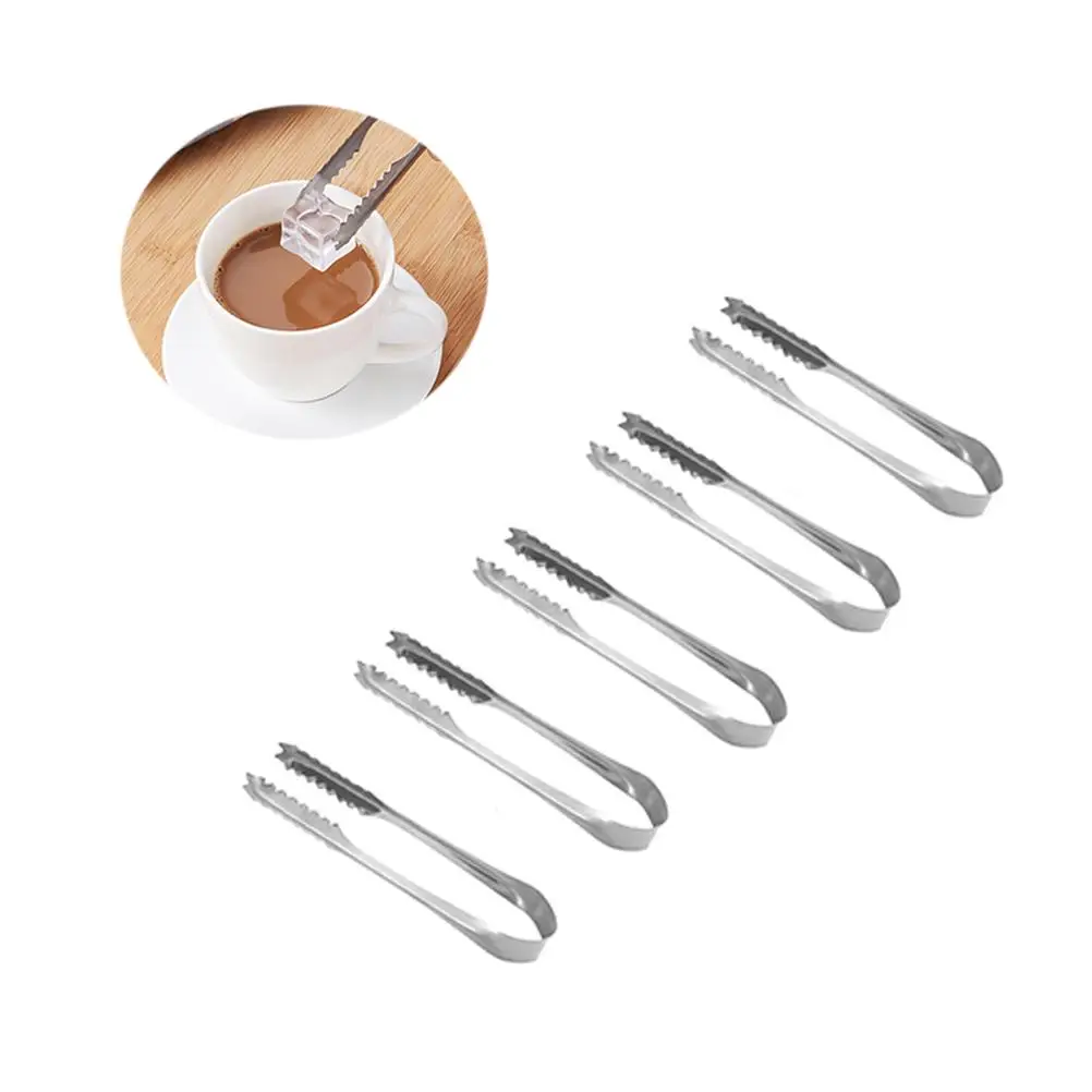 

10 Pcs Premium 430 Stainless Steel Mini Ice Tongs Sugar Cube Tongs Prefect for Tea Party Coffee Bar Serving Appetizers