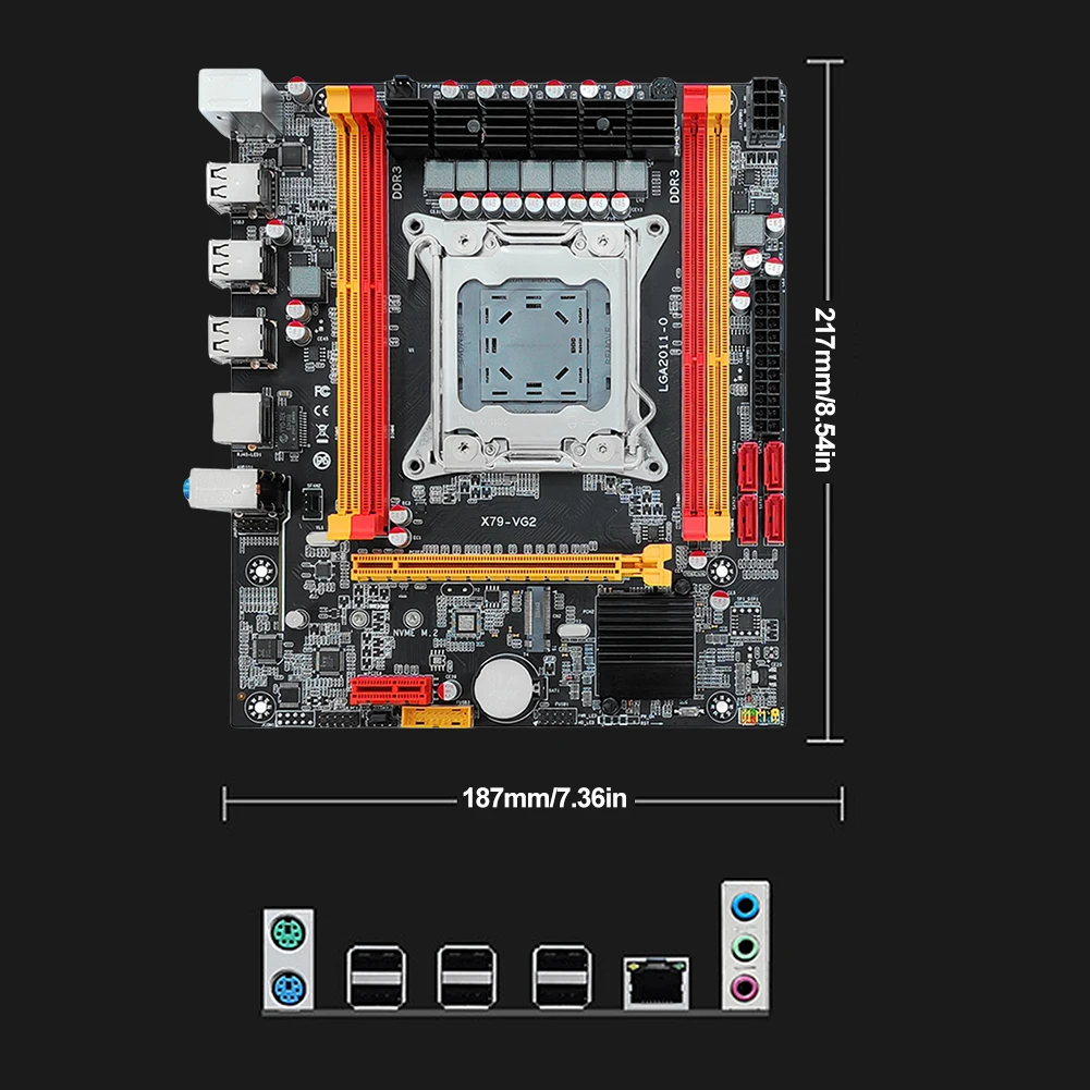 Imagem -06 - Computador Motherboard Suporte X79 Nvme M.2 Ssd Lga Desktop Memória Ddr3 Ajuste para Cpu Intel e5 2600 2689 2690 2670 2011