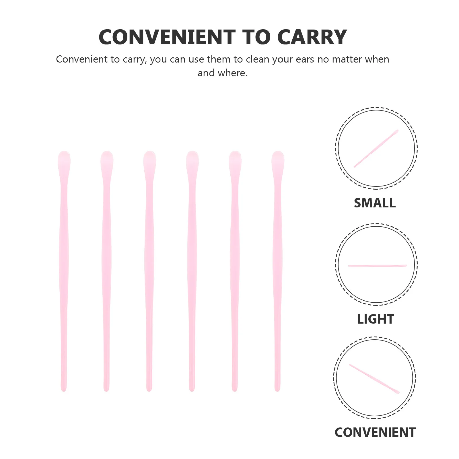 Cuchara limpia desechable para selección de orejas, palo portátil de uso Personal, Material ambiental, ahorro de tiempo, Color aleatorio, 100 Uds.