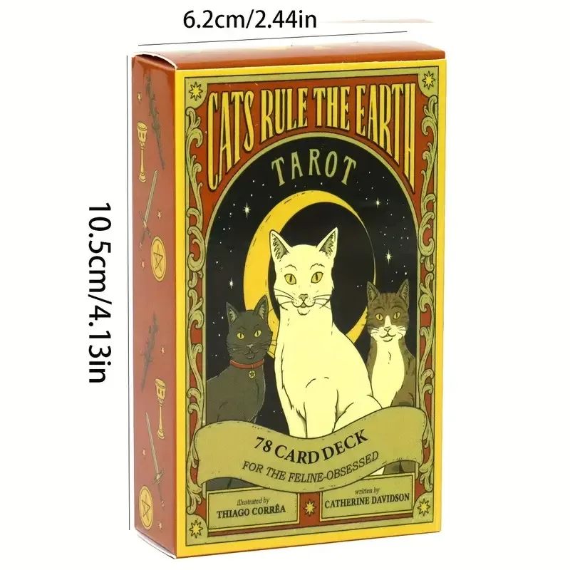 Cats Rule The Earth Tarot Deck, Fortune Telling Tarot Card Games For Fun, Family Party Entertainment Game Cards image 2