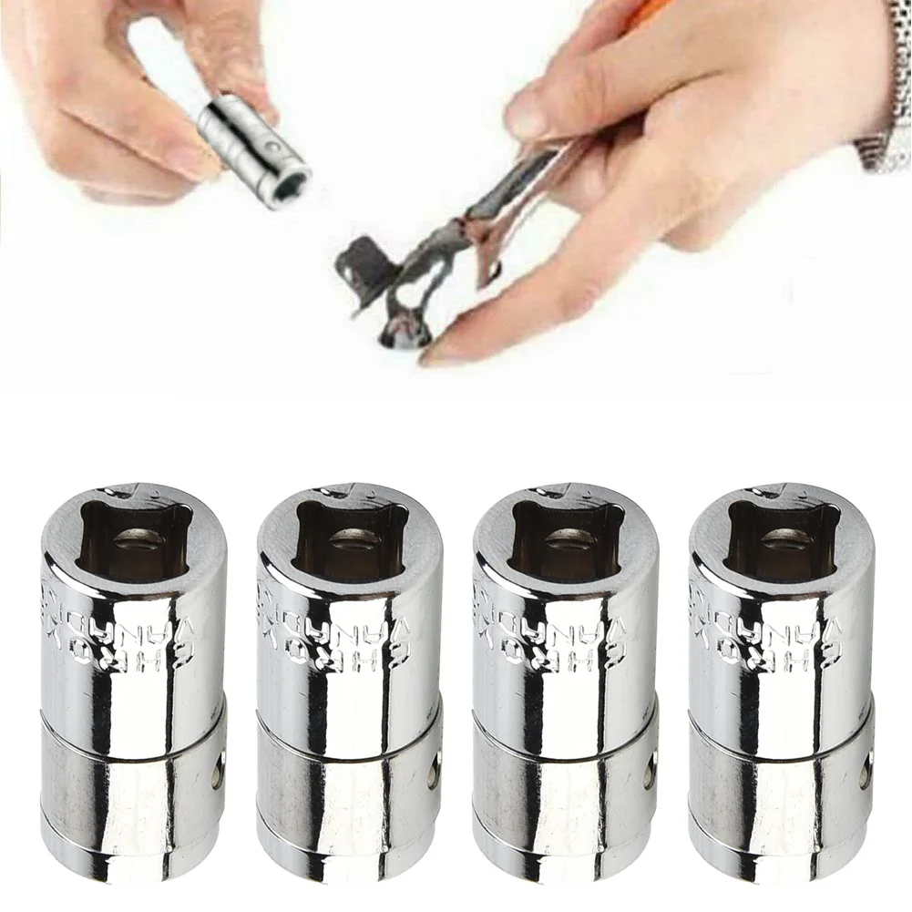 Multi Functional 1/4 Square Drive to 1/4 Hex Socket Bits Converter Screwdriver Bit Adapter Chrome Vanadium Steel