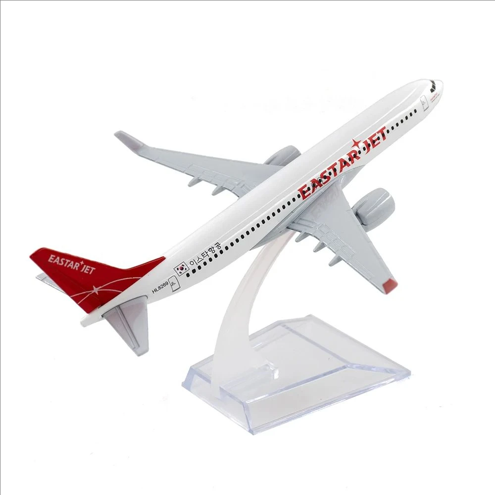 

1/400 Scale Aircraft Boeing 737 Eastar Jet Air 16cm Alloy Airplane B737 Model Toy for Children Xmas Gift Collection