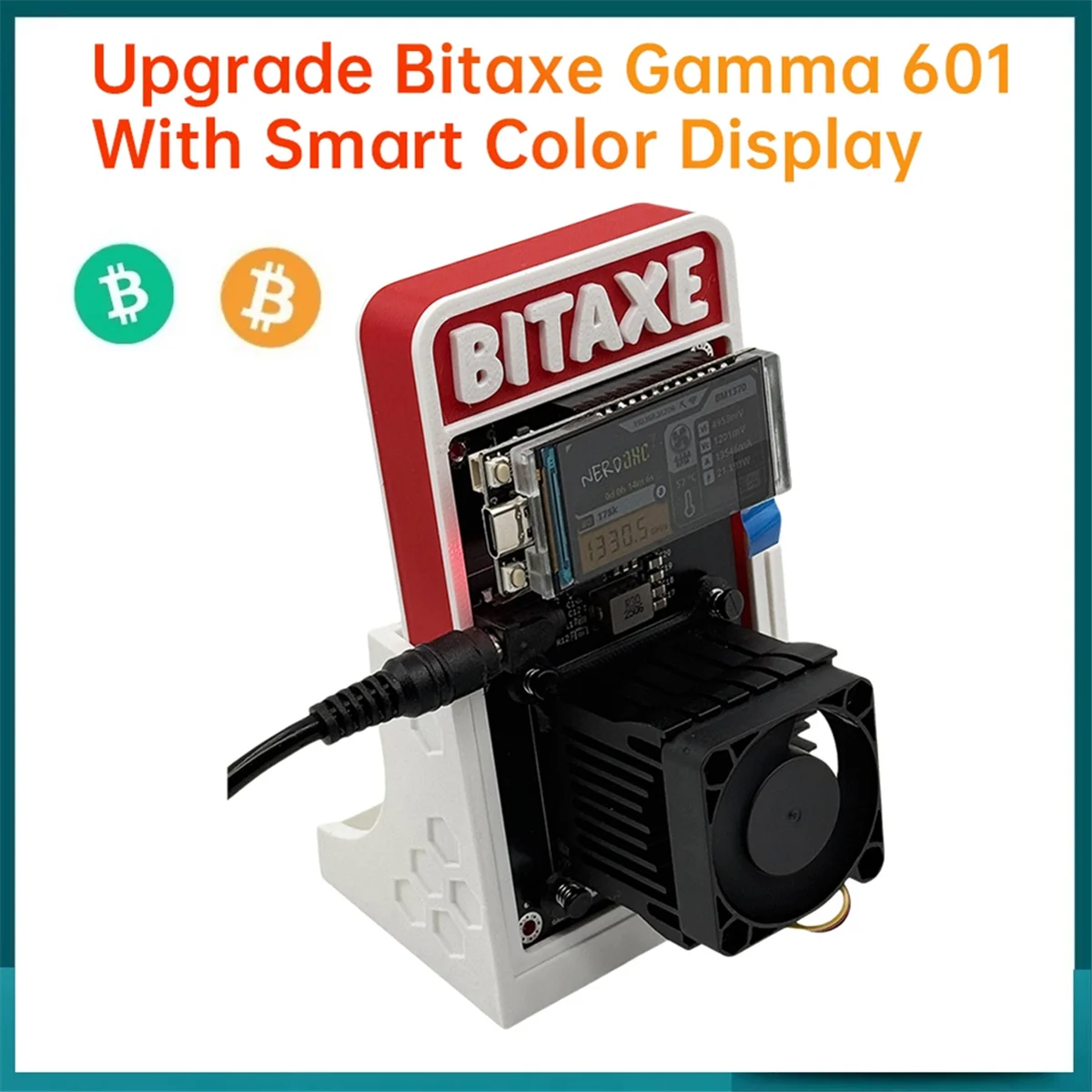 Bitaxe Gamma 601 Nerdaxe 1.2TH/S 1200GH/S BTC Solo Miner 18-22W BM1370 Asic من Antminer S21 Pro Crypto Miner UK PLUG