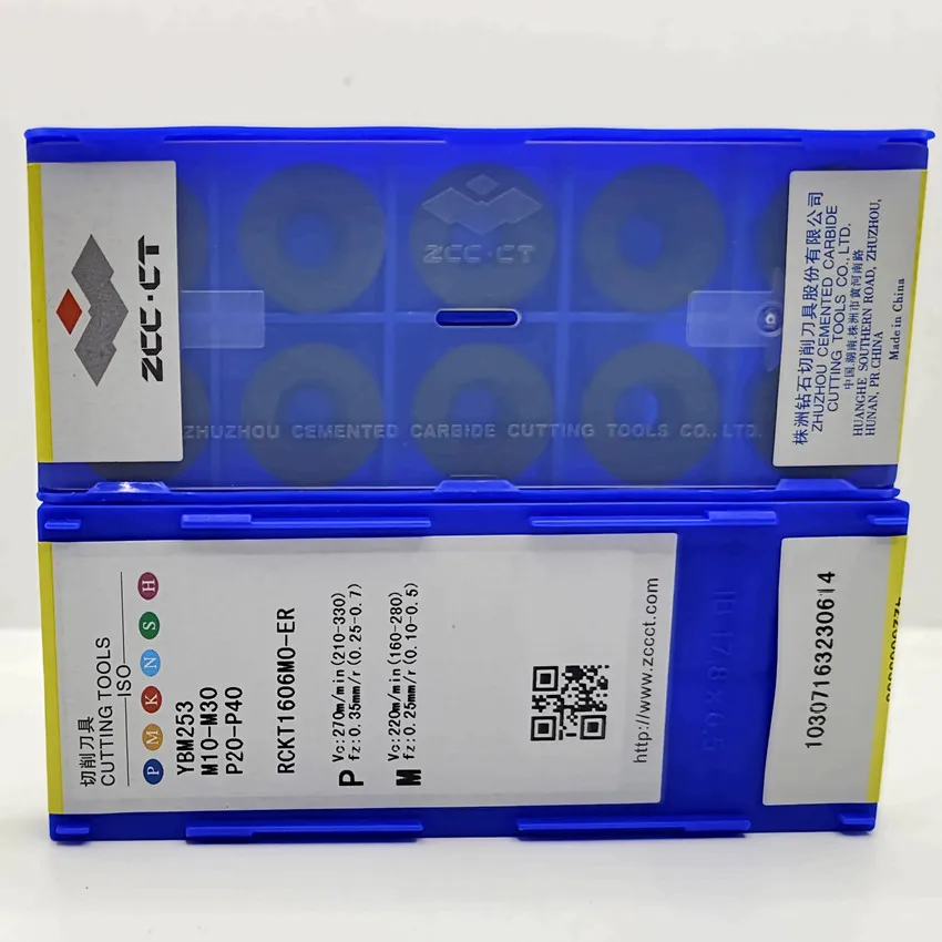 

RCKT1606MO-ER YBM253/RCKT1606MO-ER YBM351 RCKT1606MO-ER YBC302 ZCC.CT RCKT1606MO-ER Твердосплавные пластины с ЧПУ, фрезерная пластина, 10 шт./кор.