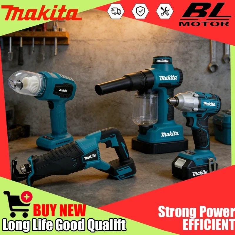 

Makita предлагает различные модели портативных беспроводных электроинструментов: электродрели, фены, ножи и пилы.