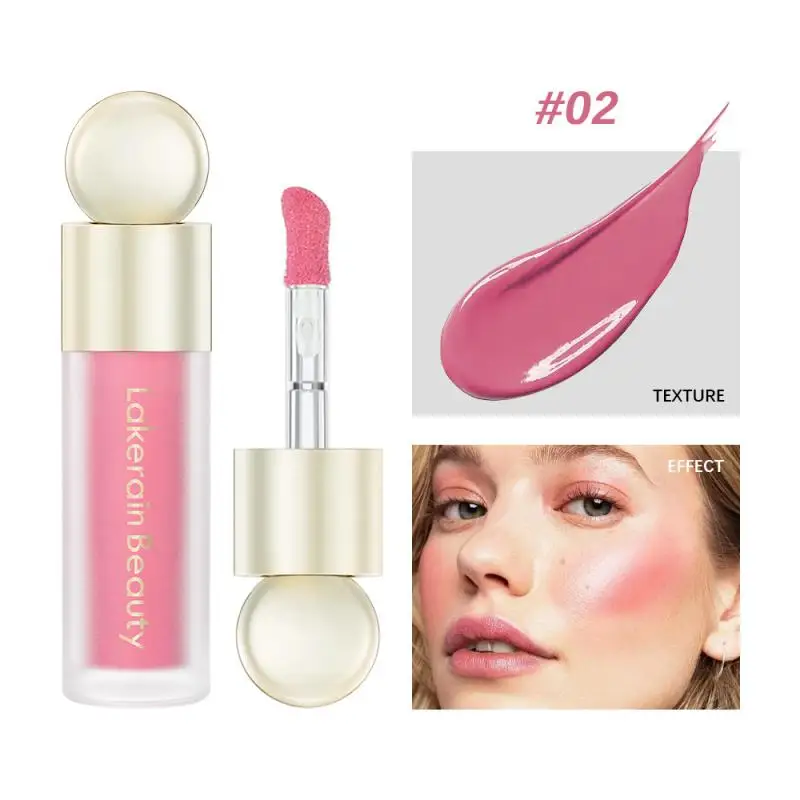 Blush Stick liquido con cuscino contorno liquido naturale per il viso fard Pigment Lasting Cheek Tint Cream Blush Makeup