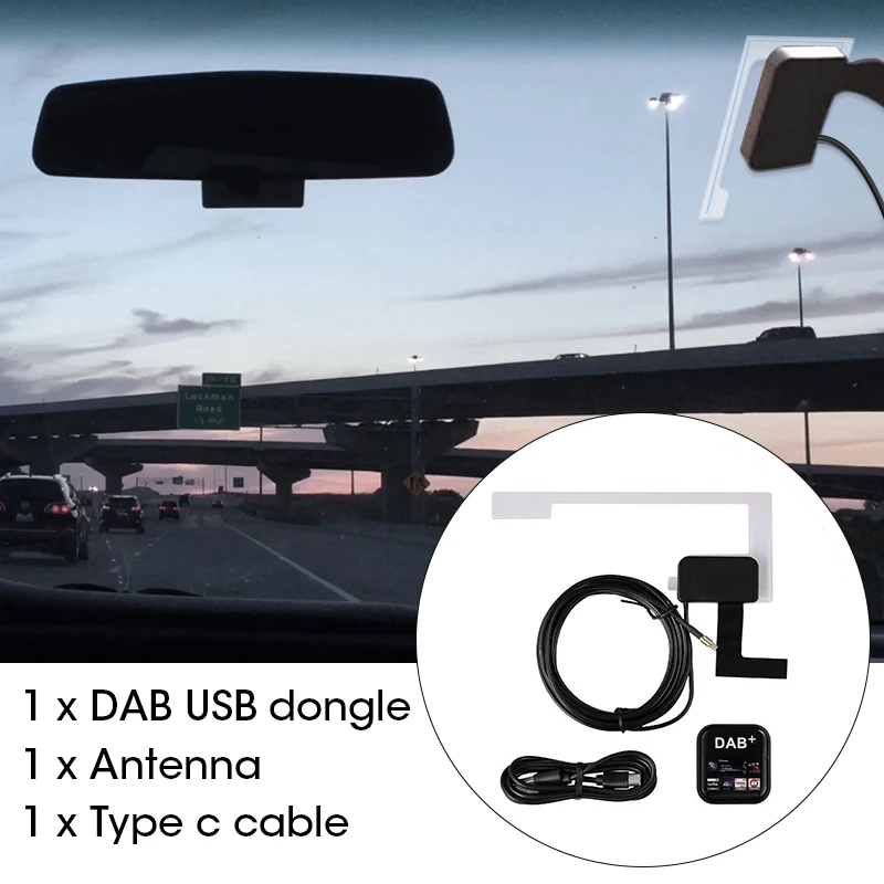 Antena DAB/DAB+ z adapterem USB Android Radio samochodowe GPS Odbiornik stereo Odtwarzacz dla Europy Uniwersalny odtwarzacz sygnału Radioodtwarzacz