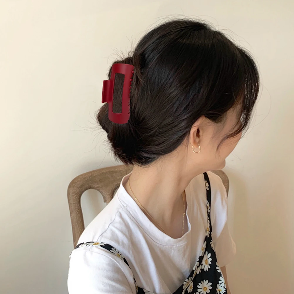 

Silicone Hair Clip Nonslip Hair Claw Clip Cloud Clip for Women Girls (Wine Red)