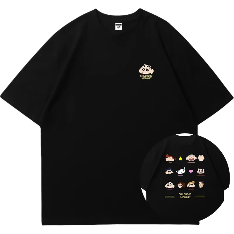 مينيسو تلوين شين تشان تي شيرت للرجال النساء ساتو ماساو نيني تورو بوشان الجدة تيز تي شيرت حجم الملابس