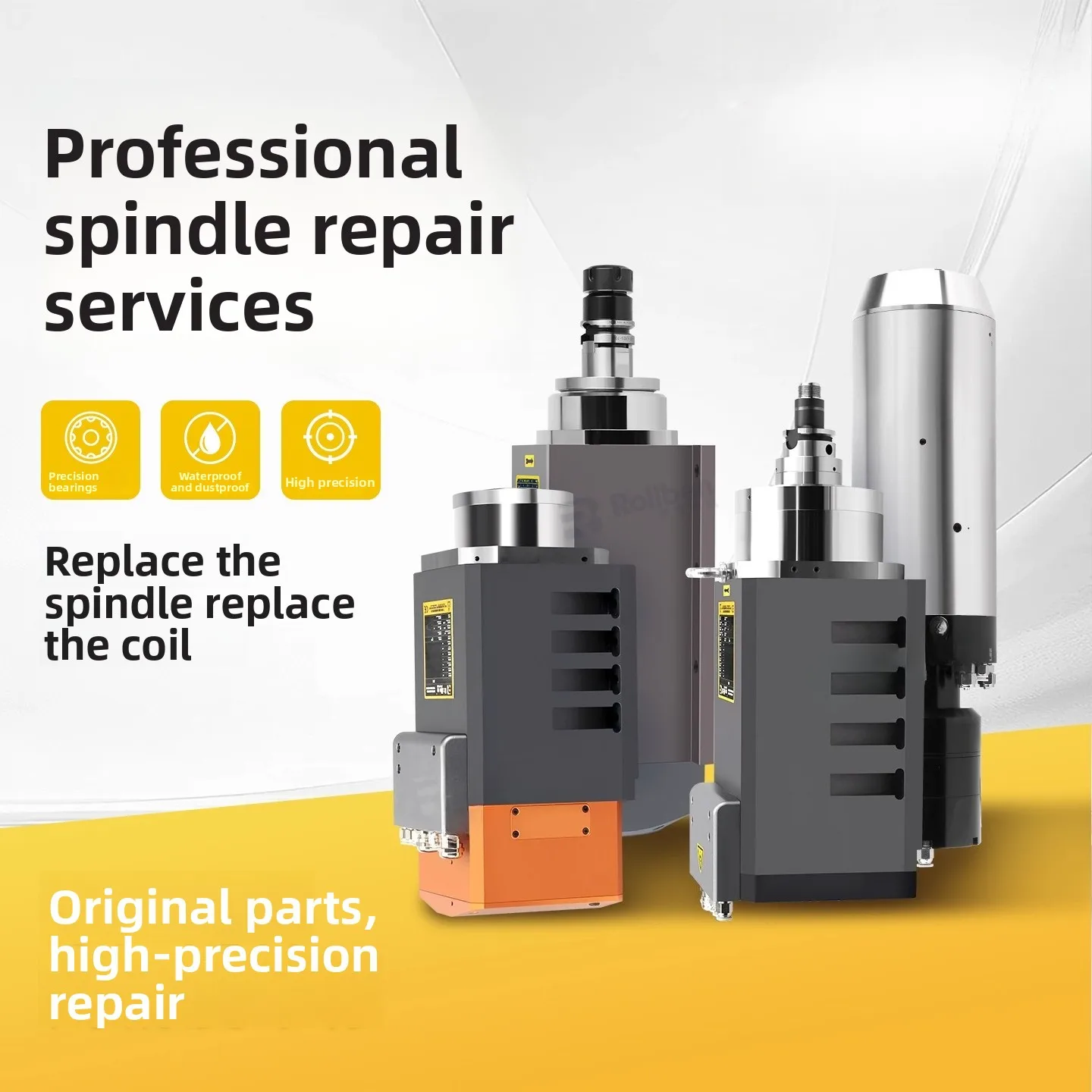Mechanical spindle, electric spindle maintenance, spindle collision repair, spindle falling knife can't grip the knife tightly