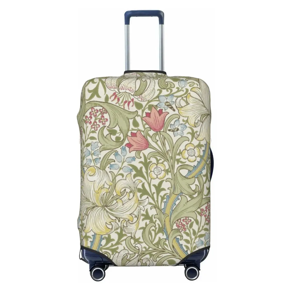 

Custom William Morris Art Luggage Cover Protector Funny Floral Textile Pattern Travel Suitcase Protective Cover for 18-32 Inch