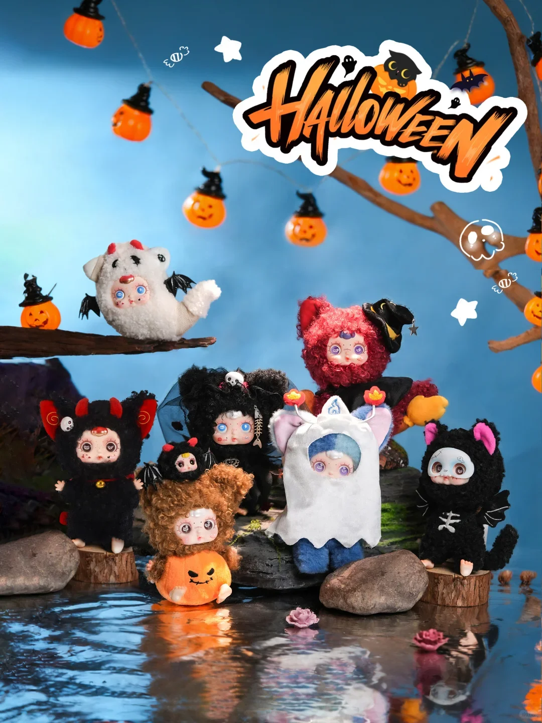 

Ночной эльф, загадочная коробка, Хэллоуин, молочные конфеты, кавайная фигурка, модный орнамент, кулон, Коллекционная виниловая кукла, подарок