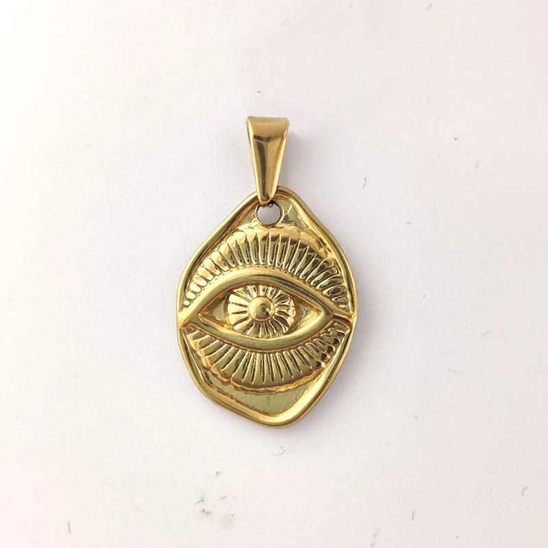 Hip Hop Eyes Evil Necklace - Devil's Eye Pendant Jewelry for Men Women | Gold Plated Stainless Steel Religious Gift