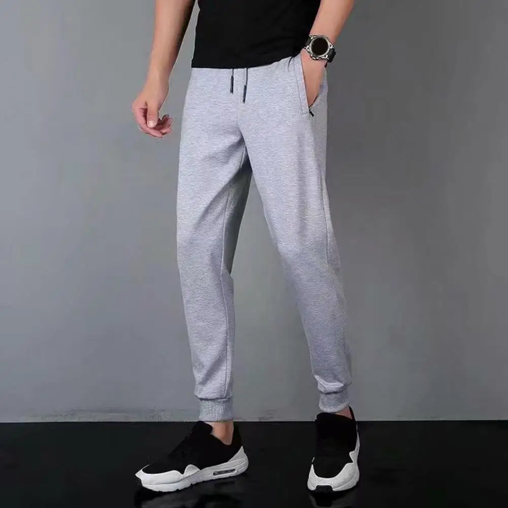 Fleece Lined Trousers for Men Men's Thick Fleece Lined Jogger Pants with Zippered Pockets Warm Casual Sports for Daily