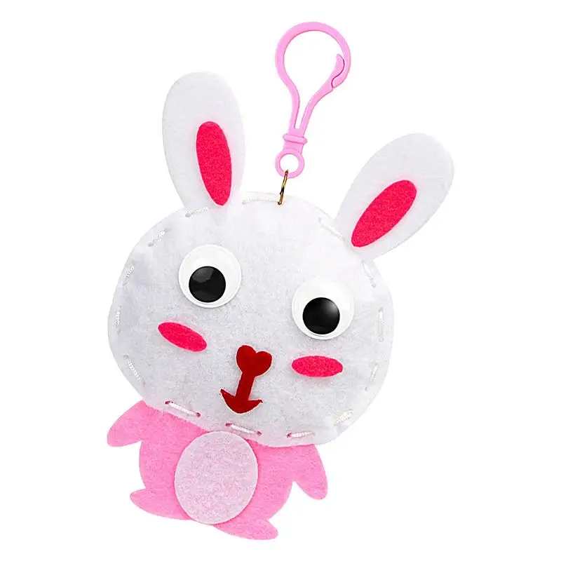 

Doll Sewing Kit Children's Handcraft Sewing Fun Easy Art Kits Bag Pendant Crafting Animal Doll Bag Charm Beginner Crafting Kit