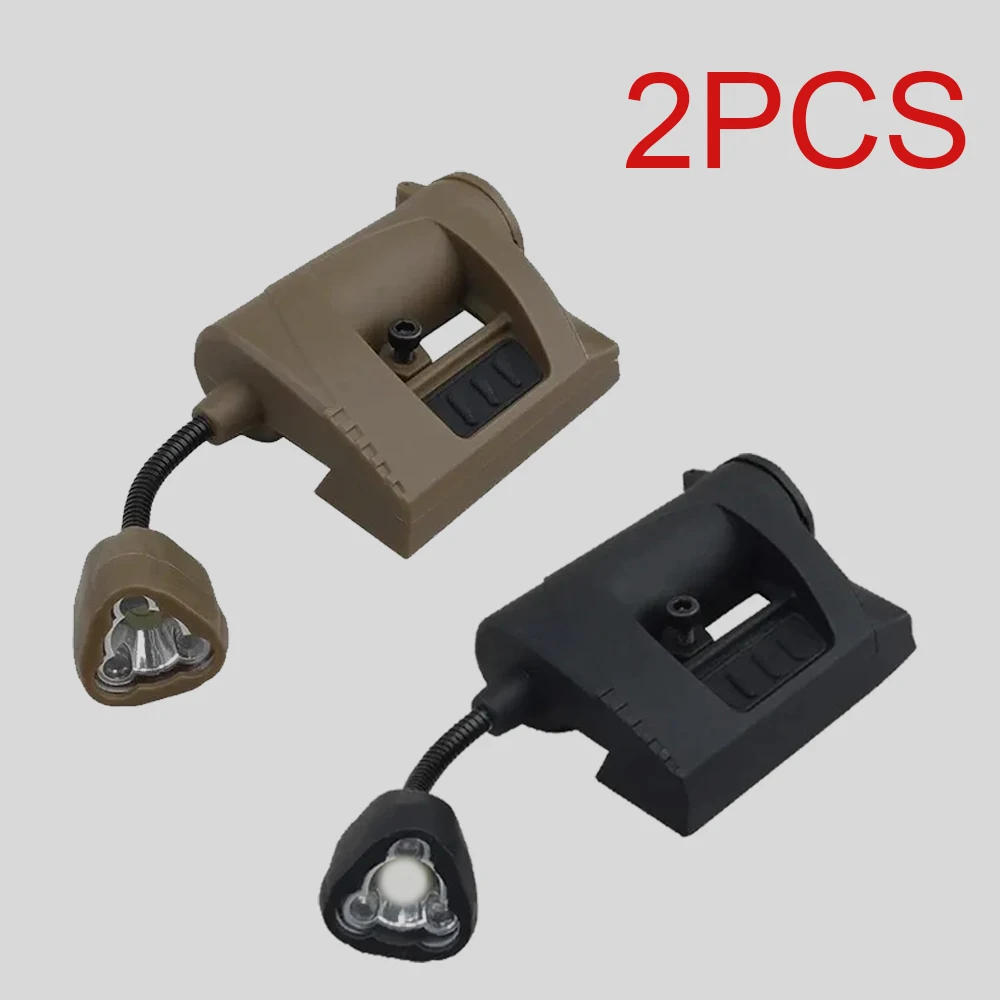 

2pcs Tactical Helmet Light Charge Mpls 4 Modes LED Green Red IR Laser Helmet Lamp for Hunting Military Helmet Flashlight