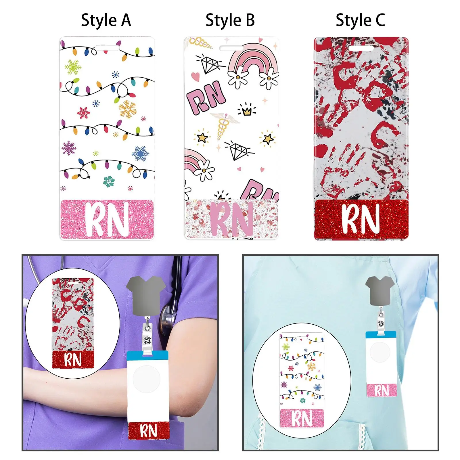 حامل بطاقة شارة ممرضة أكريليك خفيف الوزن ، ملحق تمريض لطبيب المستشفى والطلاب ، زملاء عمل وأصدقاء رائعين