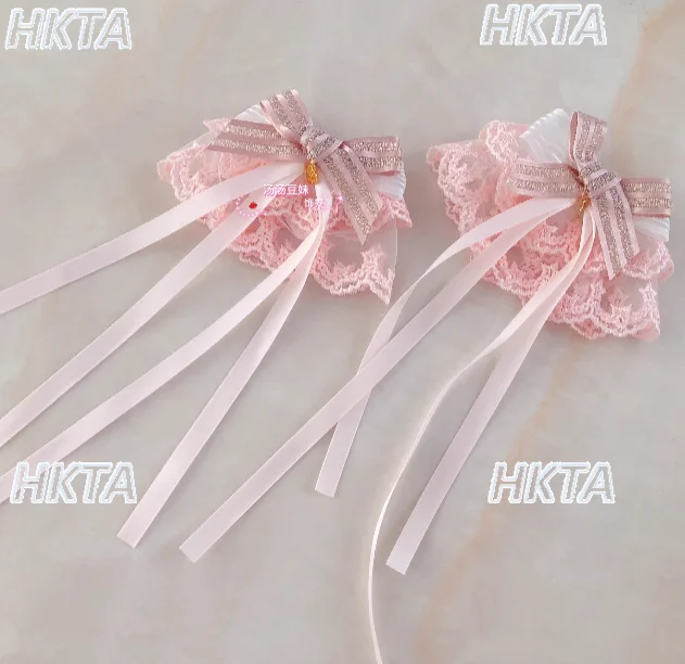 Zoete Leuke Lolita Kleine Dingen Hart Hoeden Hoofddeksels Vrouwen Elegante Kawaii Kant Roze Blauw Witte Rok Haarspeld Cosplay Accessoires