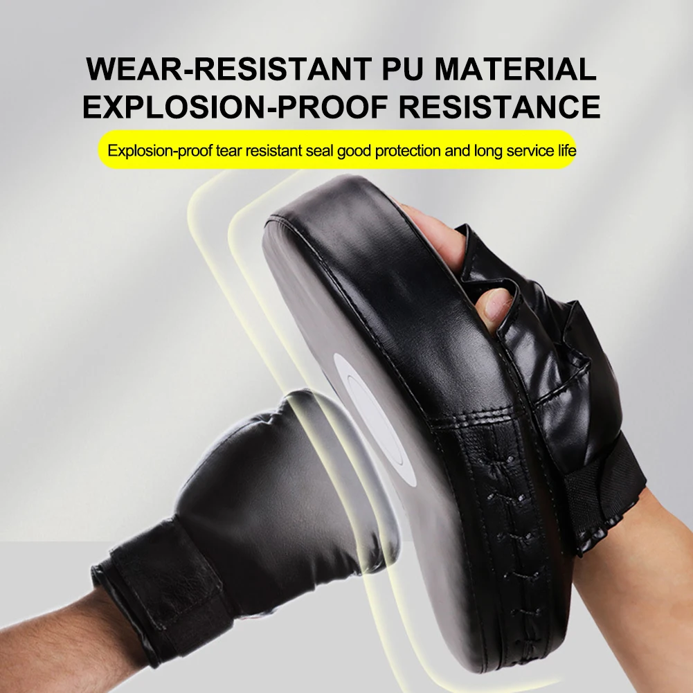 Curved Boxing Hand Target PU Leather Curved Punching Mitts Breathable Kickboxing Pads Boxing Focus Pad for Martial Arts Training