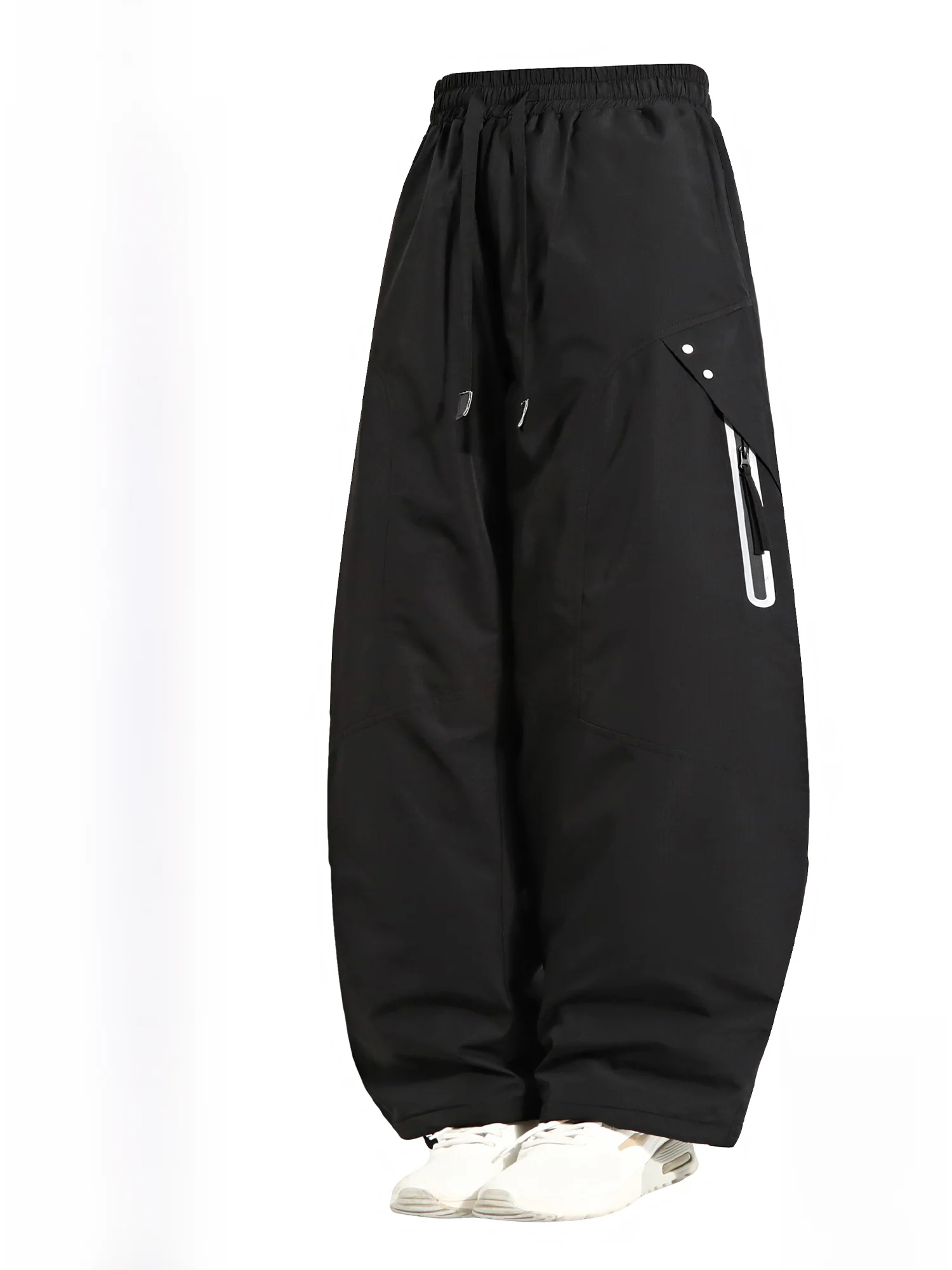 

Мужской теплый повседневный пуховик Paul Frank, новые зимние свободные брюки с защитой от холода, прямые штаны, рабочая одежда, декоративная молния, полиэстер