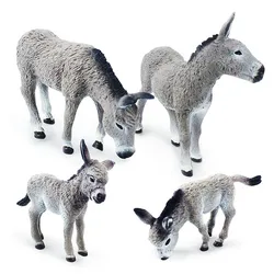 Donkey Figures Real Farm Animal Figurines Anime Action Figure Kids Novel Toys games Plastic Animals for Children Christmas Gifts