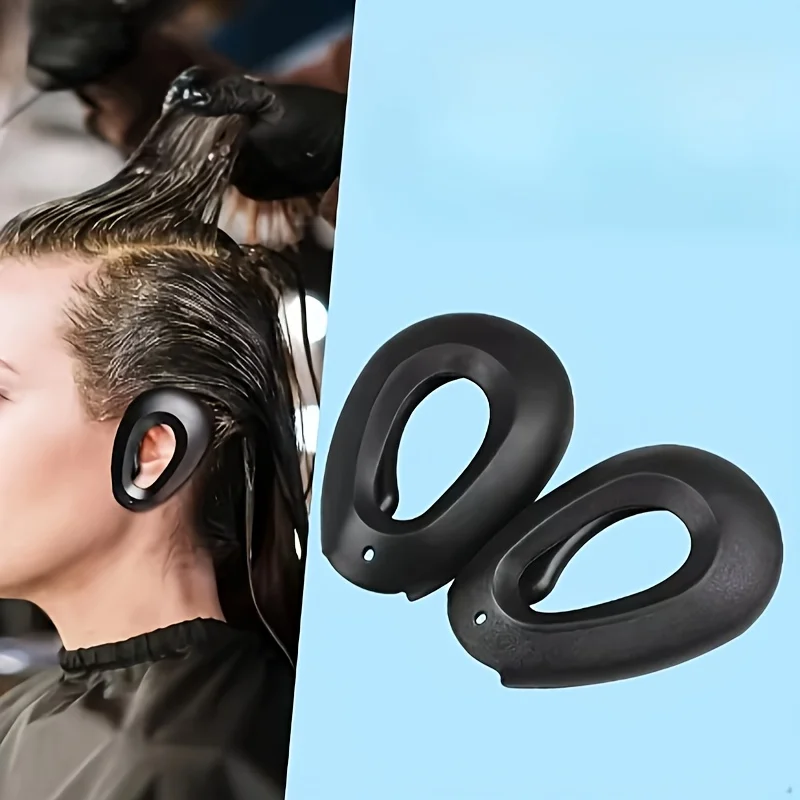 Protectores de Orejas para Tinte de Cabello, Orejeras Negras para Peluquería, Previenen Manchas, Herramientas para el Cabello