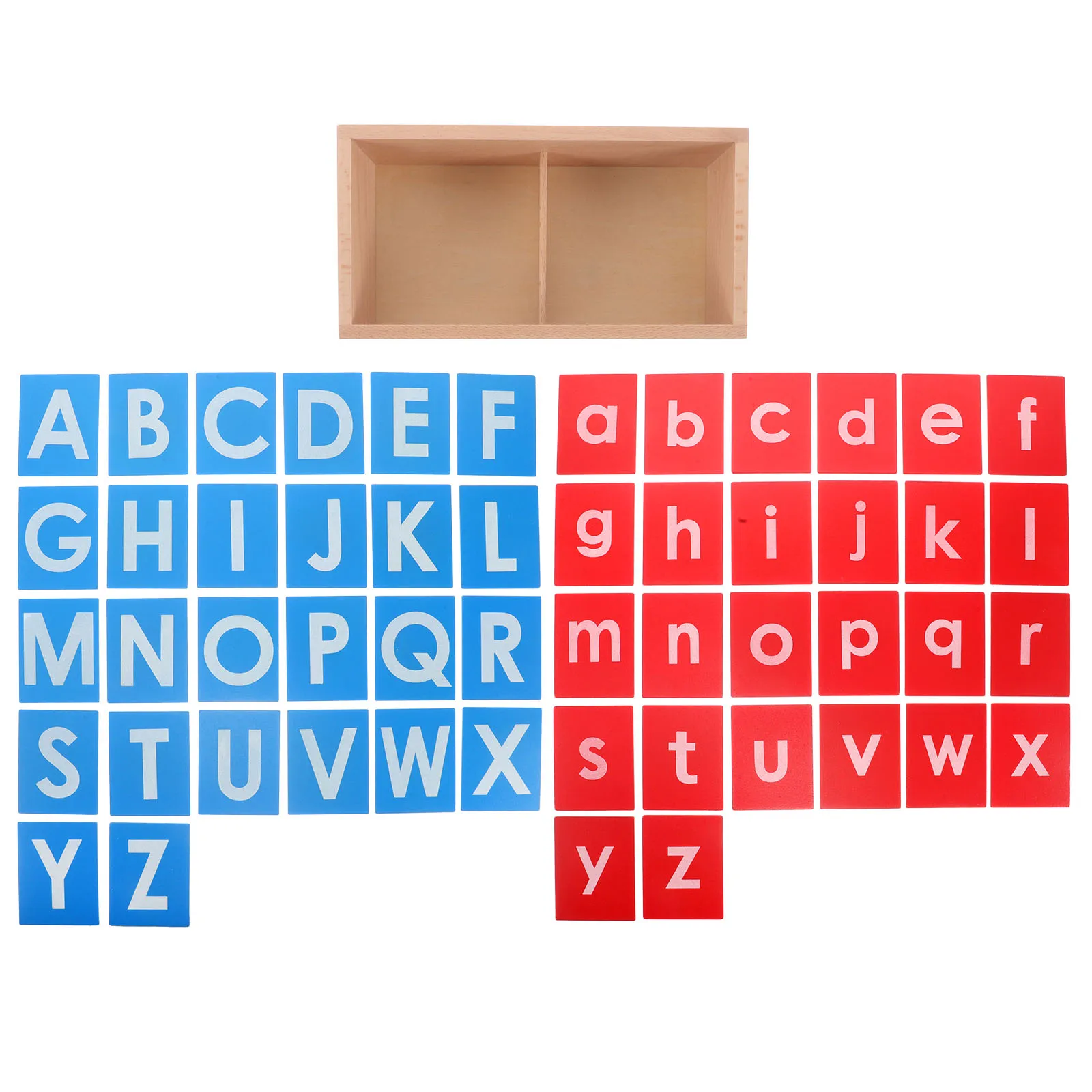 

1 set Montessori Teaching Aids Alphabet Board Sandpaper Letters Wood Child Tools Red Blue Language Development Educational Toy