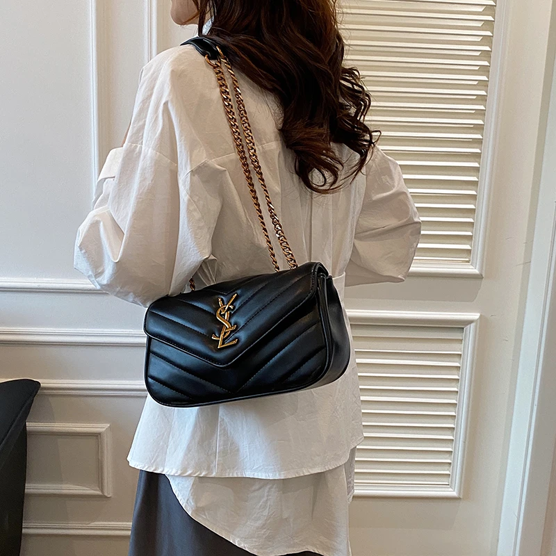

Women High End Minimalist Shoulder Bag Luxury Faux Leather Handbag with Slim Strap Elegant Solid Color for Daily Office Shopping