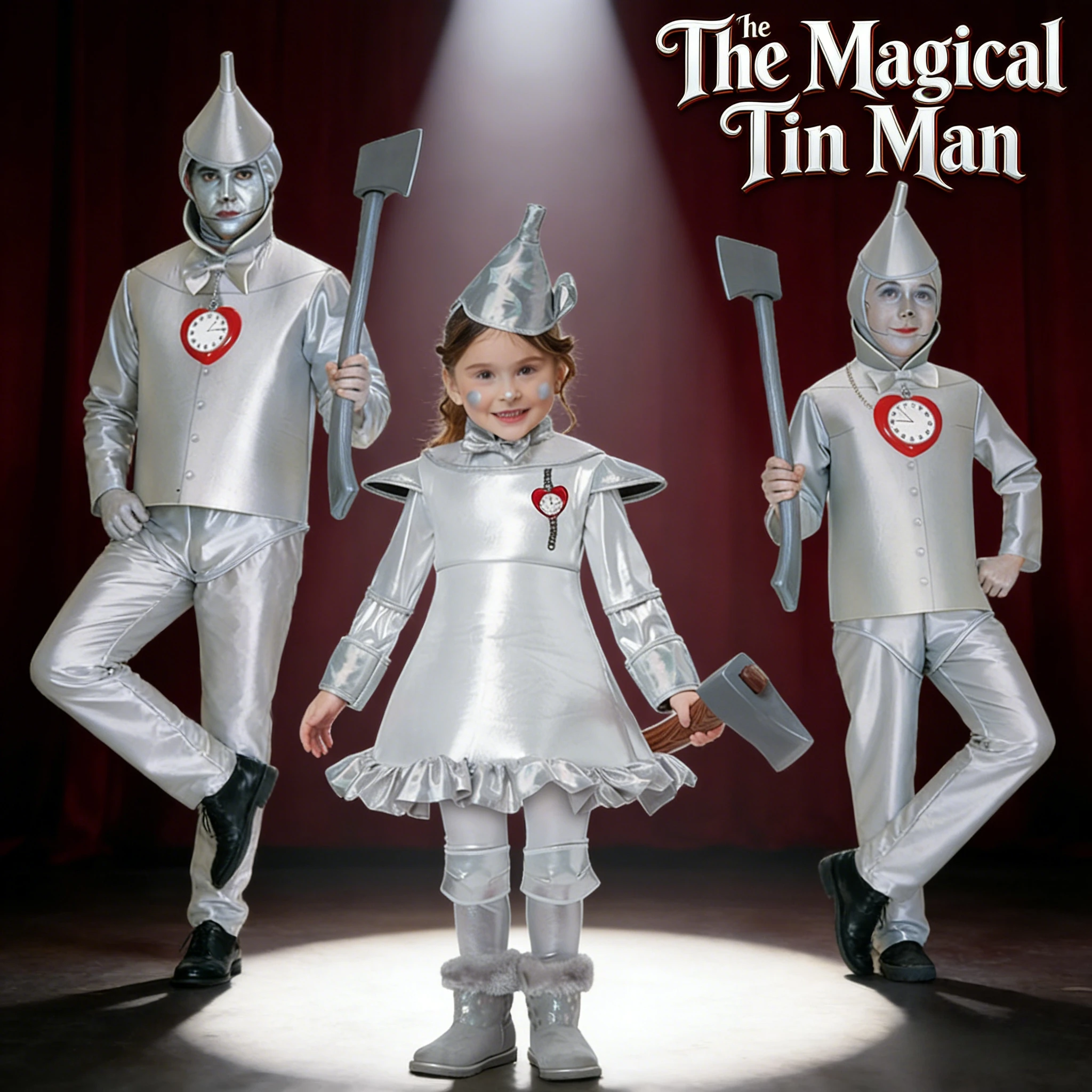 Tin Man Cosplay Costume Adult Male Iron Outfit Themed Stage Performance Dress Up Party Wear view 2